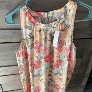 Loft Sleeveless Floral Top